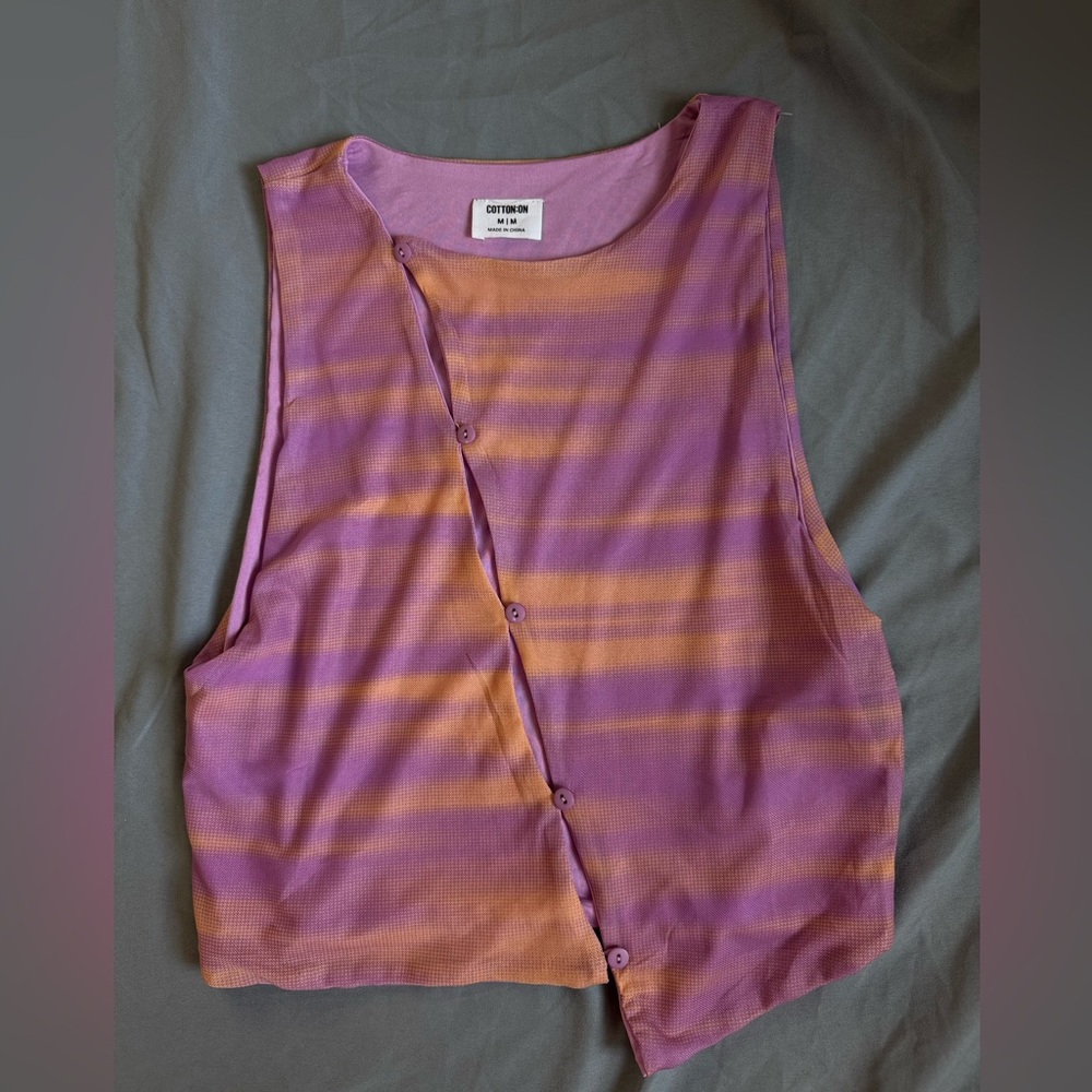 Cotton On cropped mesh tank top